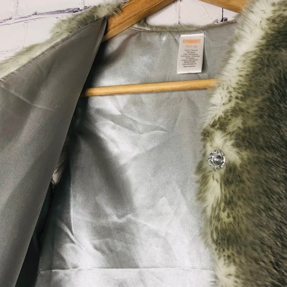 Gymboree Vest Faux Fur Size M (7-8) Girls Gray - Picture 6 of 6